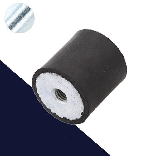 M10 Female Zinc Plated Steel,Vibration Isolator / Rubber Buffer,NR + Steel Screw