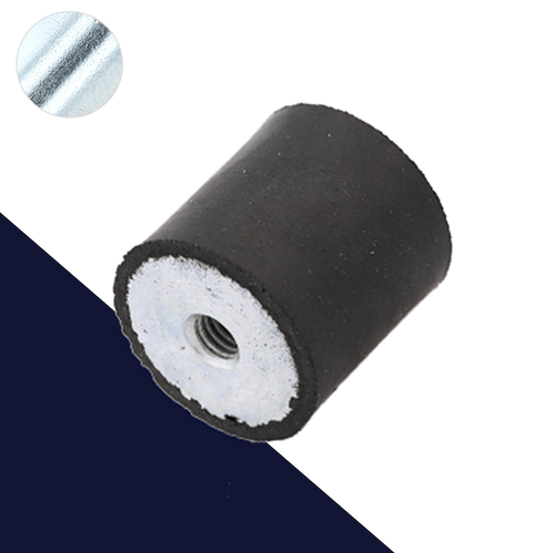 M10 Female Zinc Plated Steel,Vibration Isolator / Rubber Buffer,NR + Steel Screw
