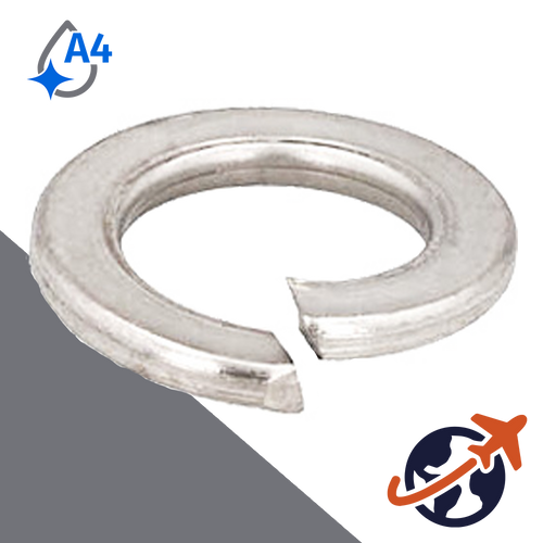 Split Lock Washer,A4 Stainless,DIN 127-B