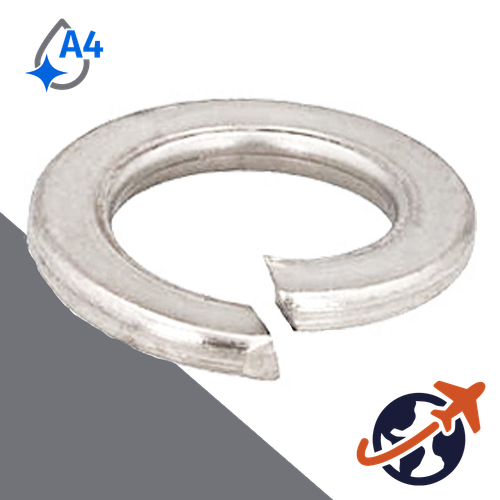 Split Lock Washer,A4 Stainless,DIN 127-B