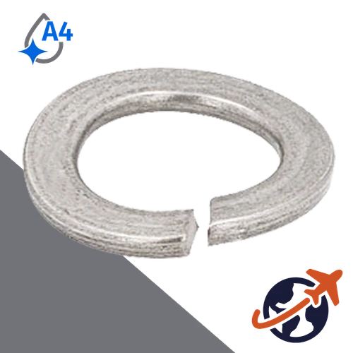 Wavy Split Lock Washer,A4 Stainless,DIN 128-A