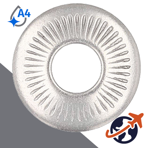 Belleville Washer Large,A4 Stainless Steel,NFE 25-511 'L'