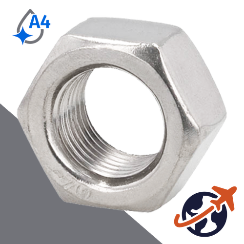 Hex Nut  Coarse Thread,DIN 934,A4-80 Stainless Steel