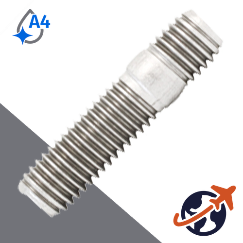 M10 Double Ended Stud,DIN 938,A4 Stainless Steel