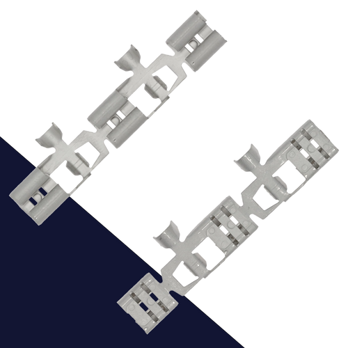 6.3mm 90 Degree Spade,Double Crimp, Chain Form,Female Spade