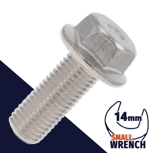 Stainless JIS Flange Bolt M10X1.25 Fine / 14mm Wrench