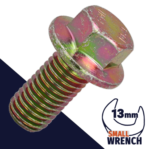 M10X1.5 Flange Bolt,Steel Class 10.9 Zinc,ISO 4162 / 13mm Wrench