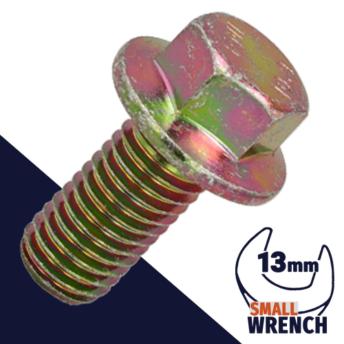 M10X1.5 Flange Bolt,Steel Class 10.9 Zinc,ISO 4162 / 13mm Wrench