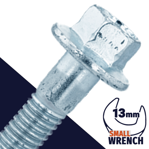 M10X1.25 Fine Flange Bolt,Steel Class 10.9 Zinc,ISO 15072 / 13mm Wrench