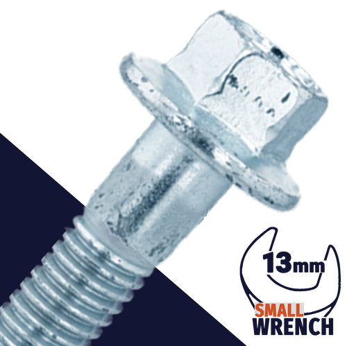 M10X1.25 Fine Flange Bolt,Steel Class 10.9 Zinc,ISO 15072 / 13mm Wrench