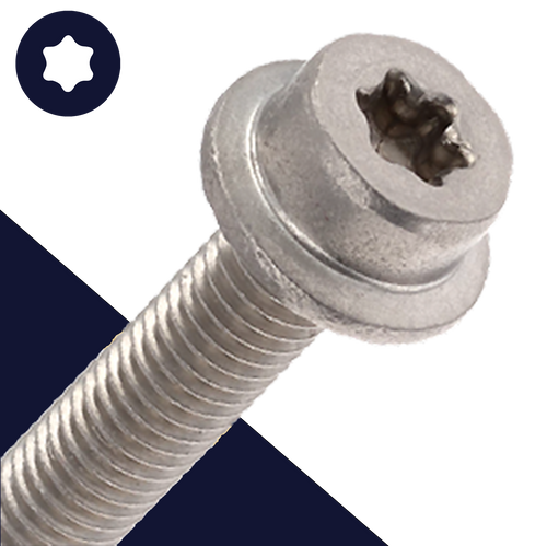 M8X1.25 Serrated Flange Torx Socket Stainless Steel