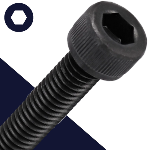 M10X1.0 Bolt Socket Head 12.9 Black Extra Fine DIN 912