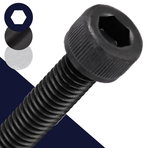 M12 Socket Head Bolt,Steel Class 12.9 Black,DIN 912