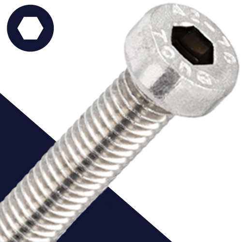 M4X0.7 - A2 Stainless DIN 7984 - Allen Socket LOW Head Cap Screw