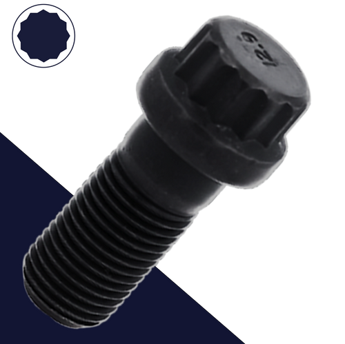 M12X1.25 12-Point Flange,Steel Class 12.9 Black,Special Ex Fine Thread