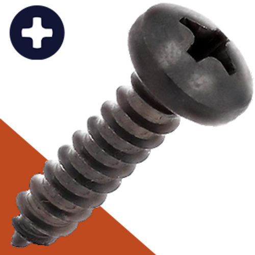 M4.8 Pan Phillips Tapping Stainless Black Oxide DIN 7981-C