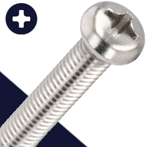 M6X1.0 Small Head Phillips Stainless Steel JIS B-1111