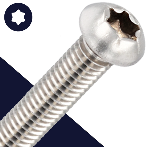 M10X1.5 Torx Button Head Cap Screw - A2 Stainless ISO 7380-1 TX
