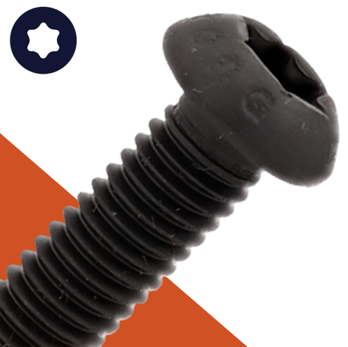 M4X0.7 Torx Button Head,A2 Stainless + Black Oxide,ISO 7380-1 TX