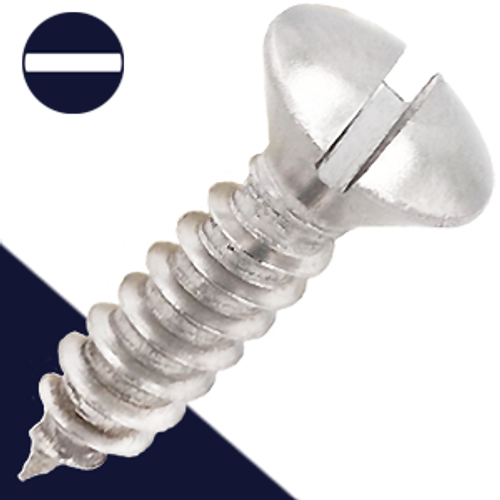 M4.2 Oval Head Slotted Stainless Steel DIN 7973