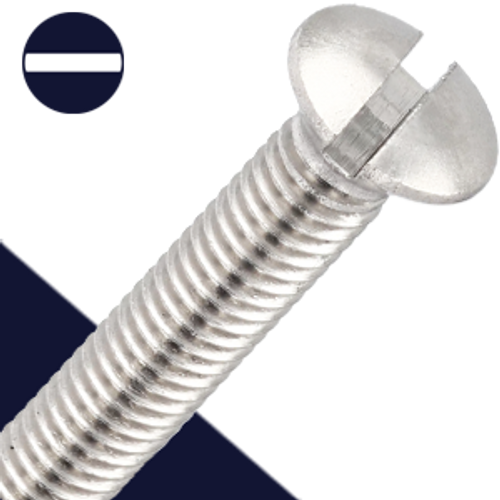 Slotted Oval Head Stainless M8X1.25 Coarse DIN 964