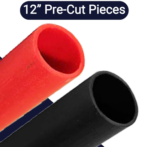 Adhesive Battery Cable Shrink Tubing,Pre-Cut 12" Lengths,Shrink Ratio: 2 to 1