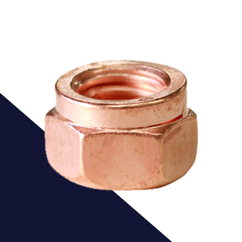 Slit Lock Nut Class 8 Steel Copper DIN 14441