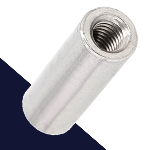 Round Coupler Standoff Nut Fine Thread Stainless