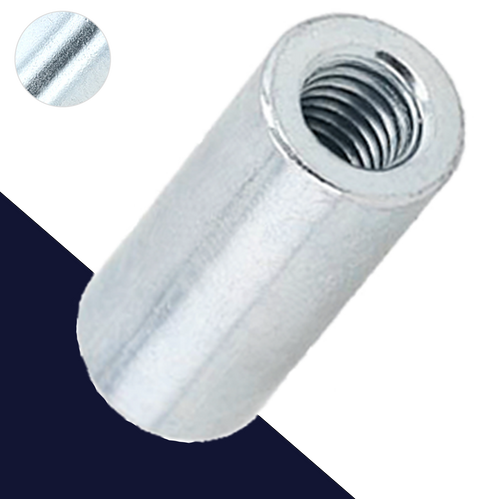 Round Coupler Standoff Nut Steel Zinc