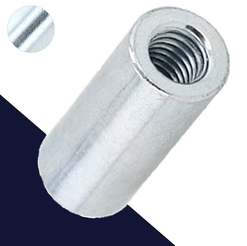 Round Coupler Standoff Nut Steel Zinc