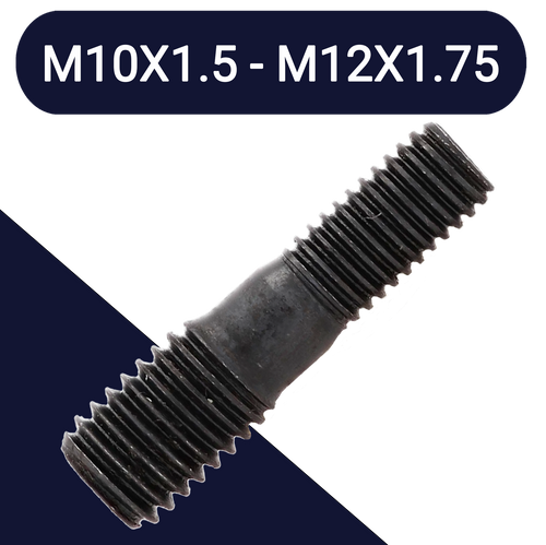 M10 to M12,Class 10.9 Steel,Hardened Stepped Stud