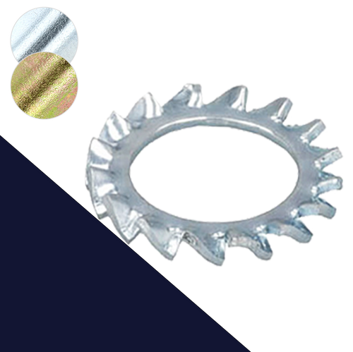 Serrated EXTERNAL Star Lock Washer 6798-A Zinc Plated Steel