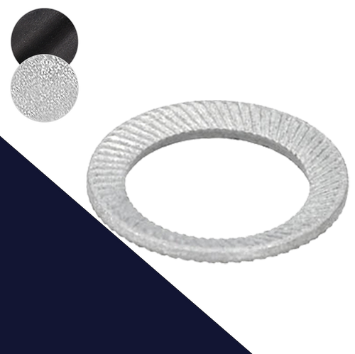 Schnorr Washer "VS" Series,Spring Steel, Coated,Up to Class 10.9