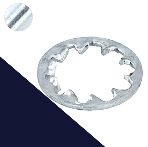 Toothed Star Lock Washer,Internal DIN 6797-J,Steel, Finishes Vary