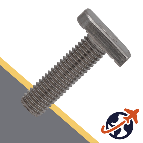 Type 41/41, Partial Serration,Hammerhead Bolt,Stainless Steel