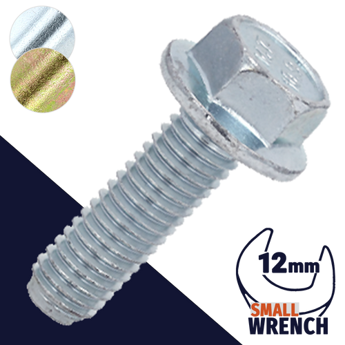 M8 JIS Flange Bolt,Steel Class 10.9 Zinc,JIS B-1189 / 12mm Wrench