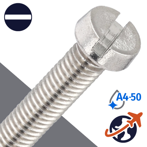 M1.2X0.25 Slotted Cheese Head,A4-50 Stainless,DIN 84 / ISO 1207