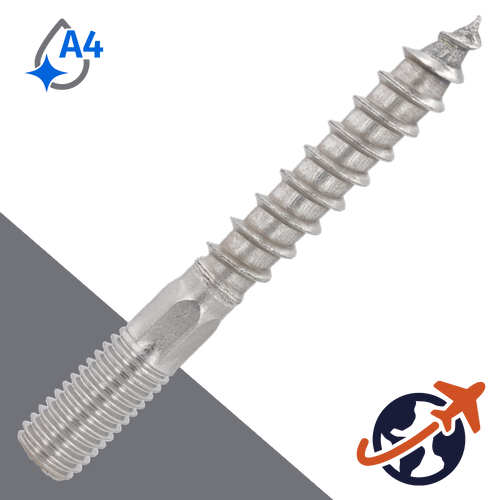 A4 Stainless M8 Coarse Hanger Bolt