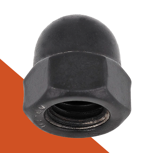 Acorn Nut, Coarse,Stainless + Black Oxide,DIN 1587