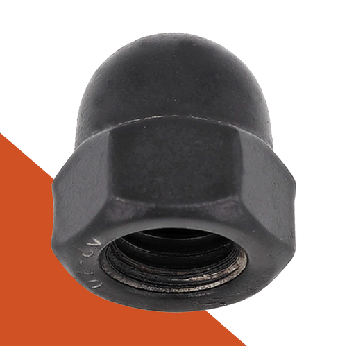 Acorn Nut, Coarse,Stainless + Black Oxide,DIN 1587