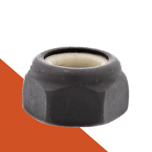 Coarse DIN 985 Nylon Nut,A2 Stainless + Black Oxide,Passivated