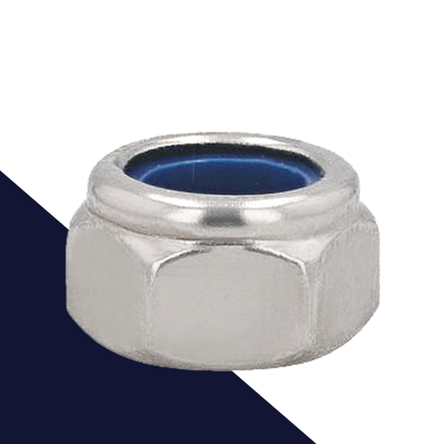 Fine DIN 985 Nylon Nut,A2 Stainless Steel,Passivated