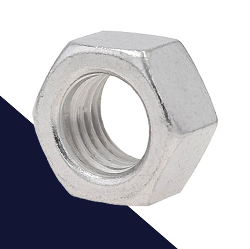 Coarse DIN 934 Nut,Aluminum,Plain Finish