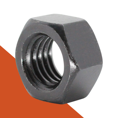 Coarse DIN 934 Nut,Stainless + Black Oxide,Matte Finish