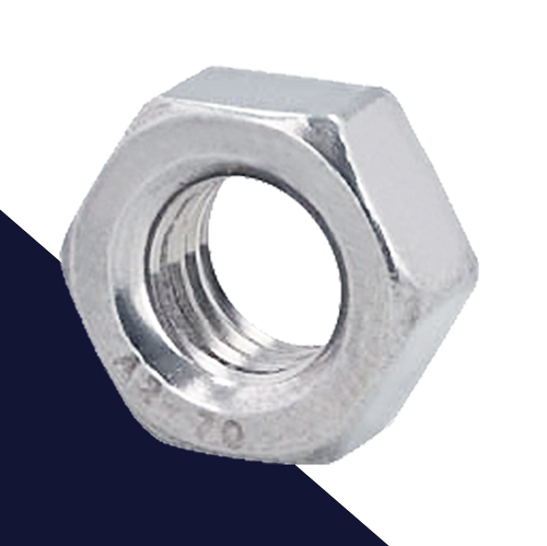Coarse DIN 934 Nut,A2 Stainless Steel,Chrome Finish