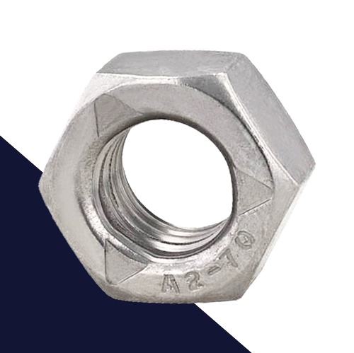 Hex Lock Nut 3-Punch All Metal - A2 Stainless DIN 980