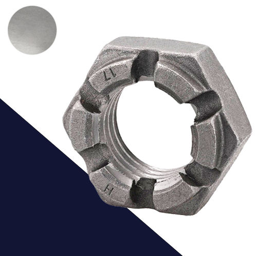 Low Height Castle Nut,Steel Class 17H,DIN 937
