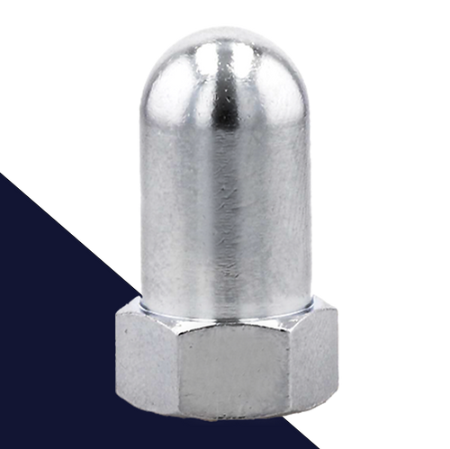 Acorn Nut EXTRA Tall, Chrome Plated Brass