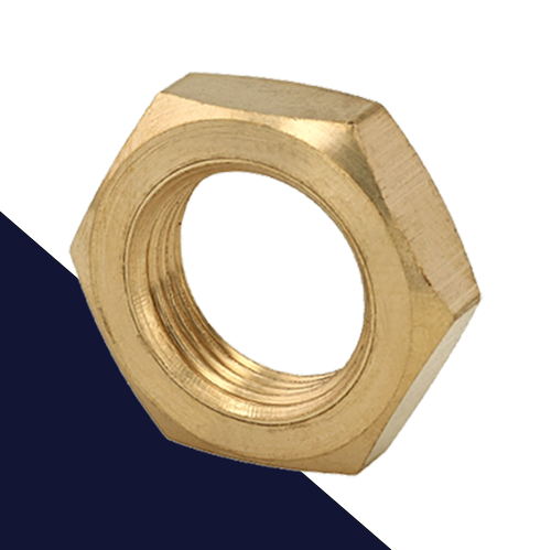 Jam Thin Nut, Coarse,Brass,DIN 439/936