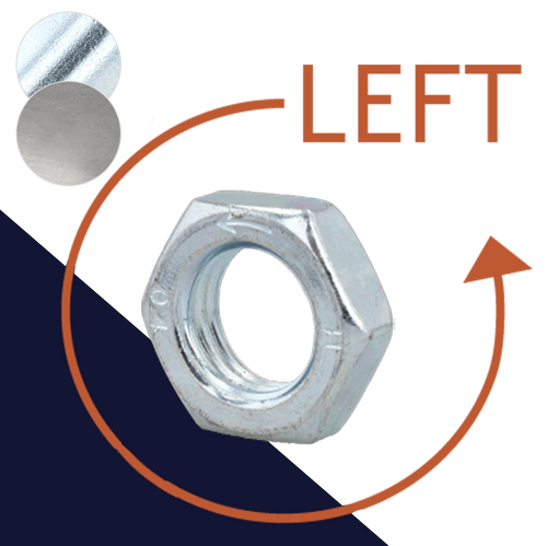 Fine Jam Nut LEFT HAND Steel, DIN 439